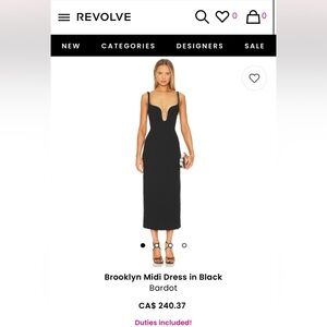 Bardot Brooklyn diamonte mid dress - NWT